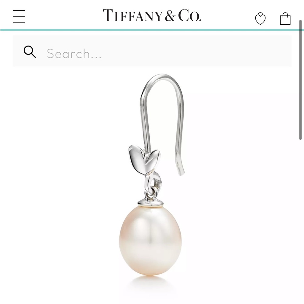 Tiffany & Co. Olive Leaf Pearl Earrings By Paloma Picasso